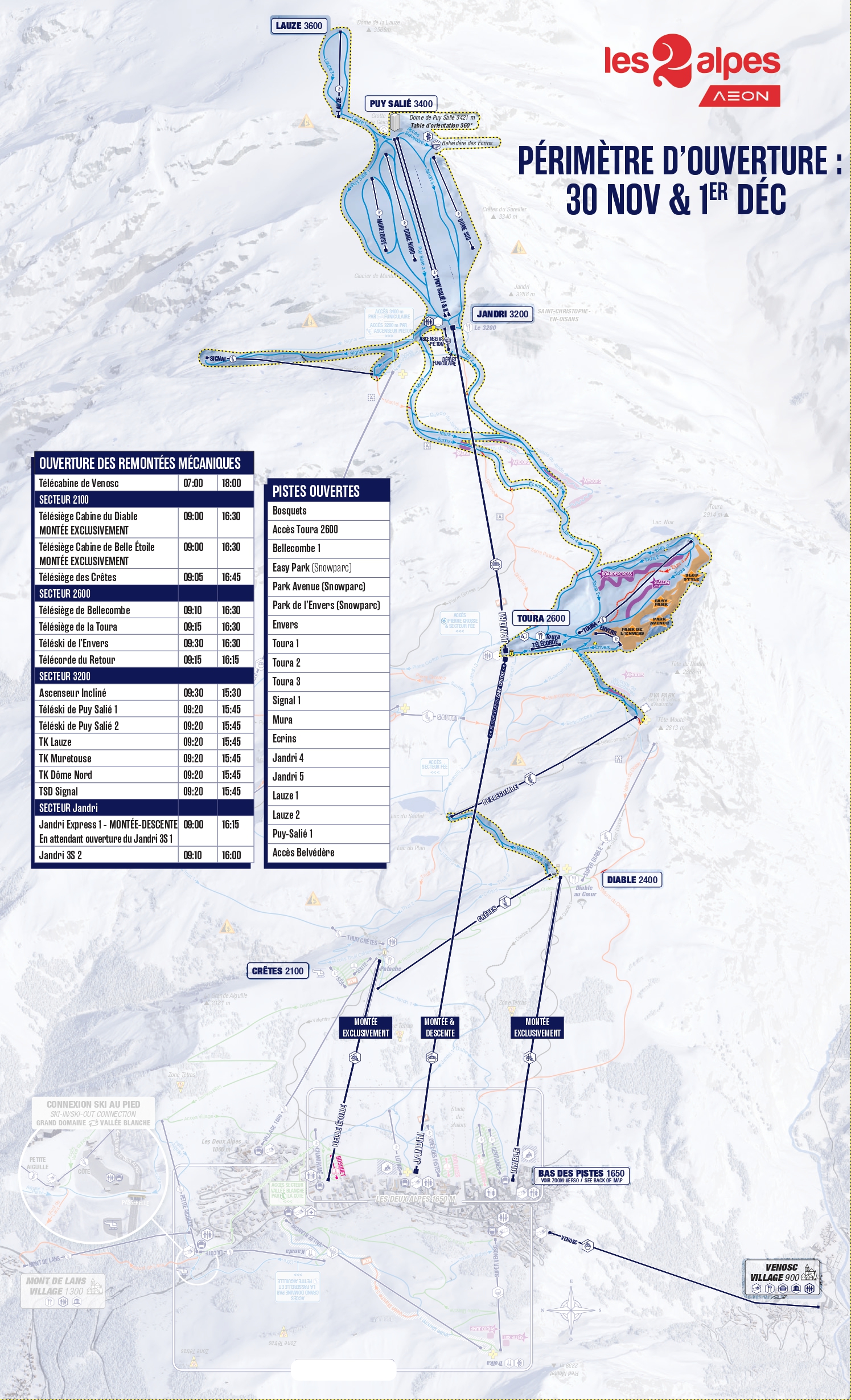 November 30th, 2024 opening ski map